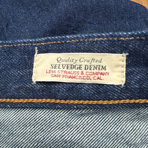 Levis Premium Jeans Womens 31 x 30 Blue 501 '90s Selvedge Dark Wash Button Fly - Picture 6 of 15